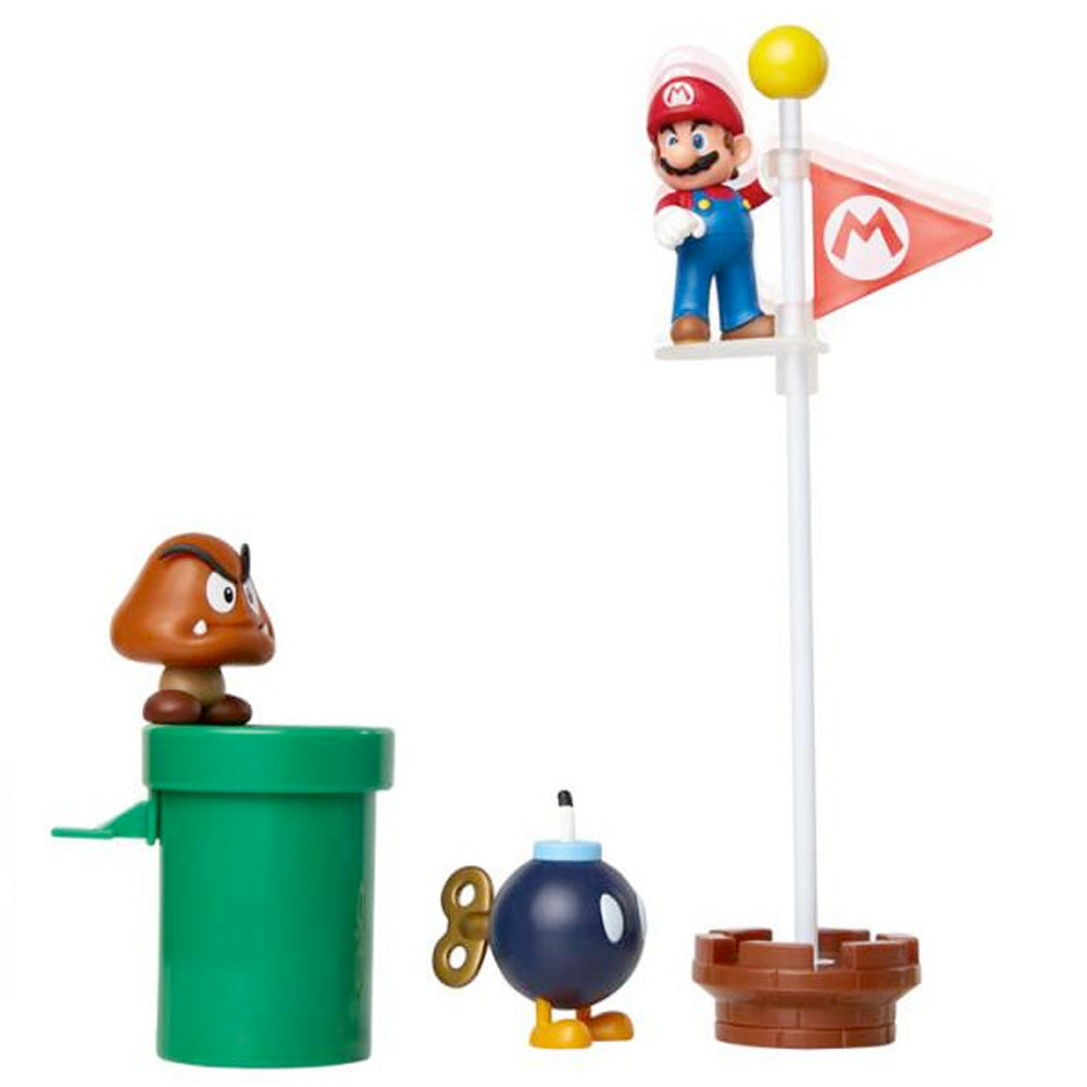 Nintendo Super Mario Acorn Plains Diorama-Set, 6,5 cm goobee