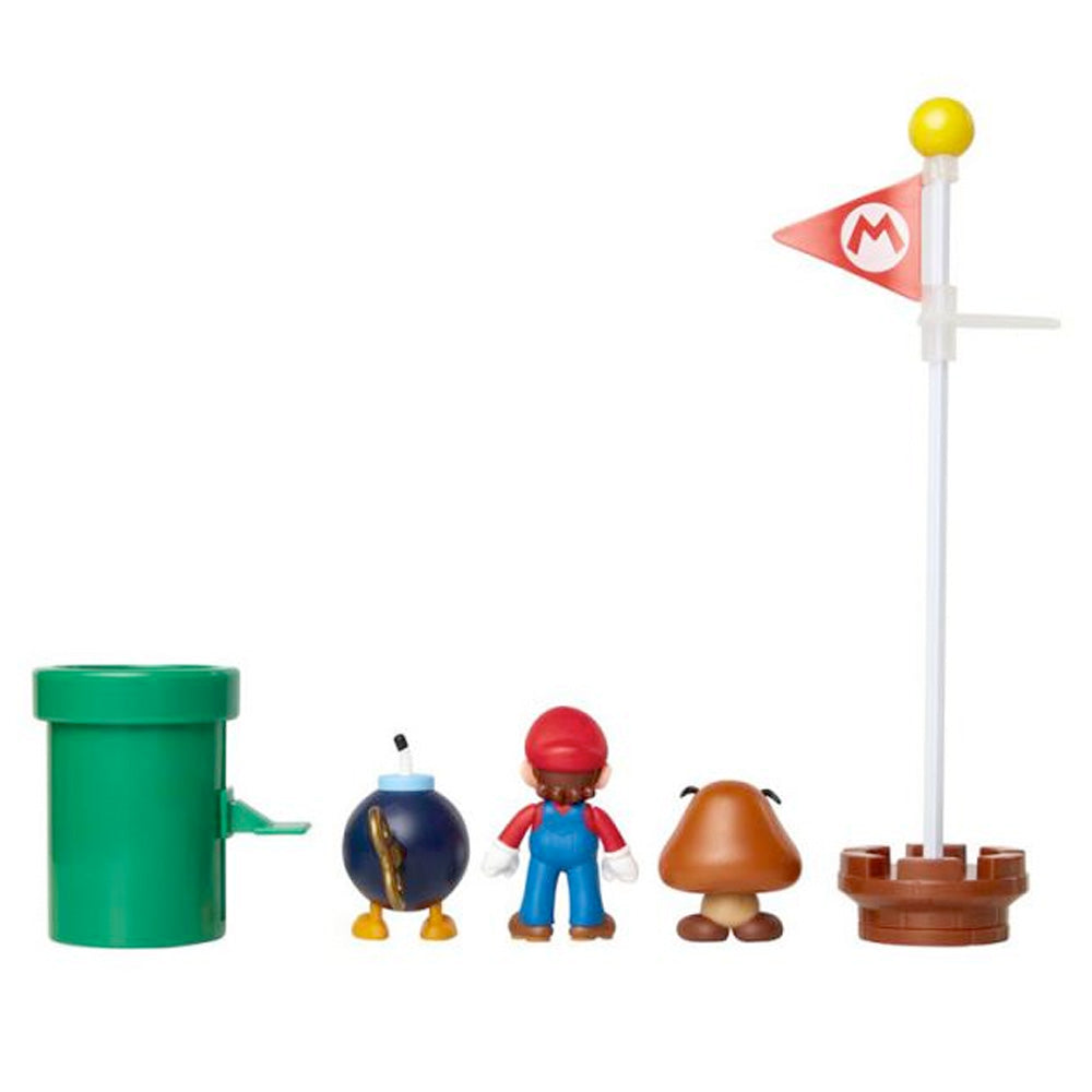 Nintendo Super Mario Acorn Plains Diorama-Set, 6,5 cm goobee