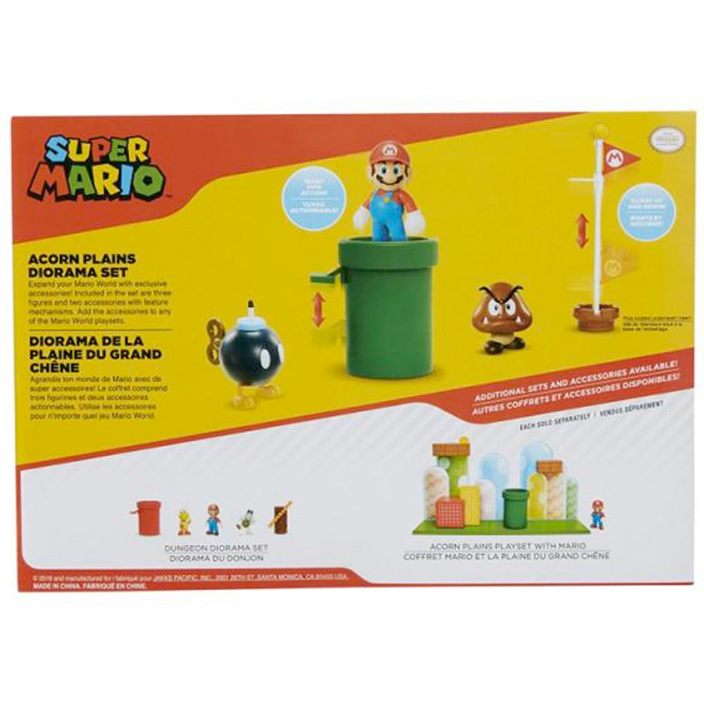 Nintendo Super Mario Acorn Plains Diorama-Set, 6,5 cm goobee