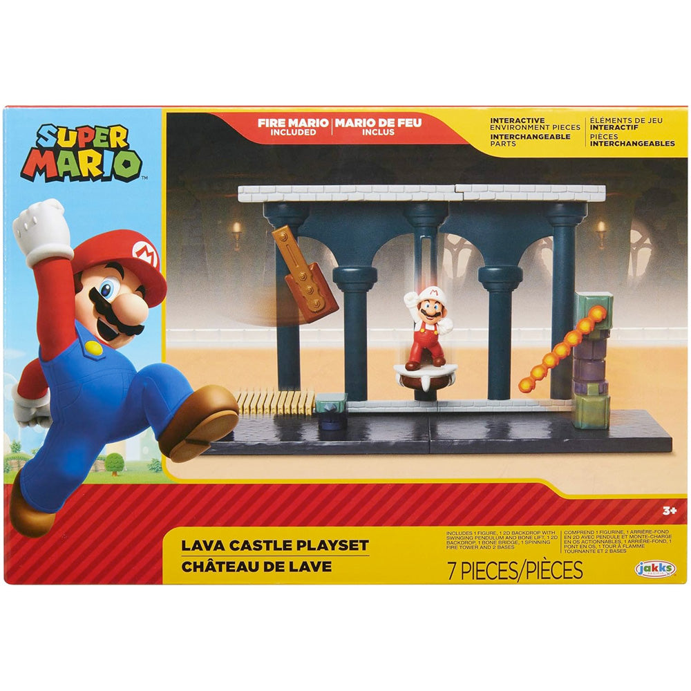 Nintendo Super Mario Lava Castle Spielset, 6,5 cm goobee