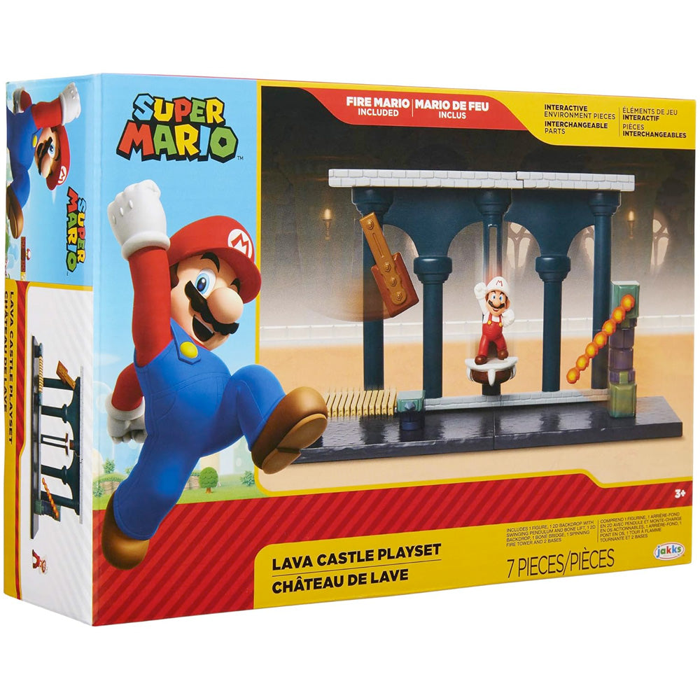 Nintendo Super Mario Lava Castle Spielset, 6,5 cm goobee