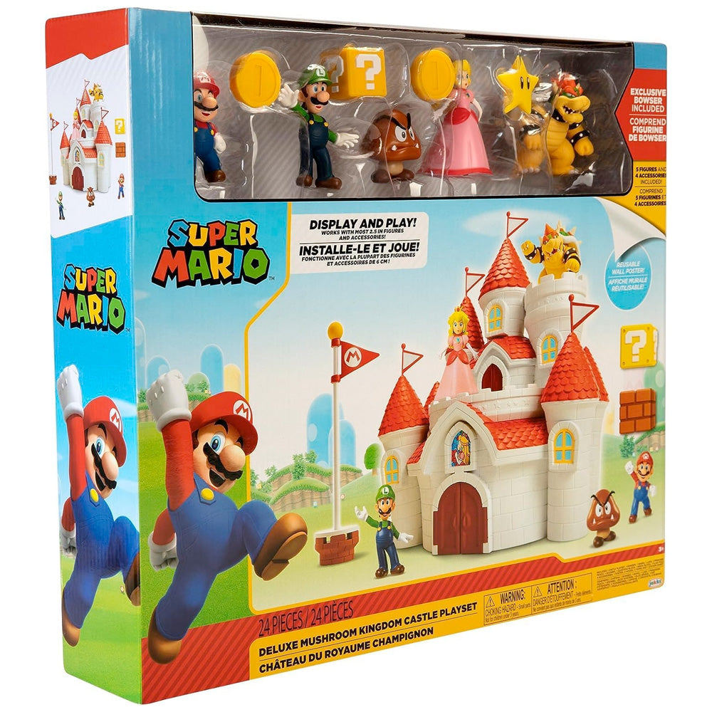 Nintendo Super Mario Deluxe Feature Spielset mit 5 Vinyl Figuren 6,5 cm goobee