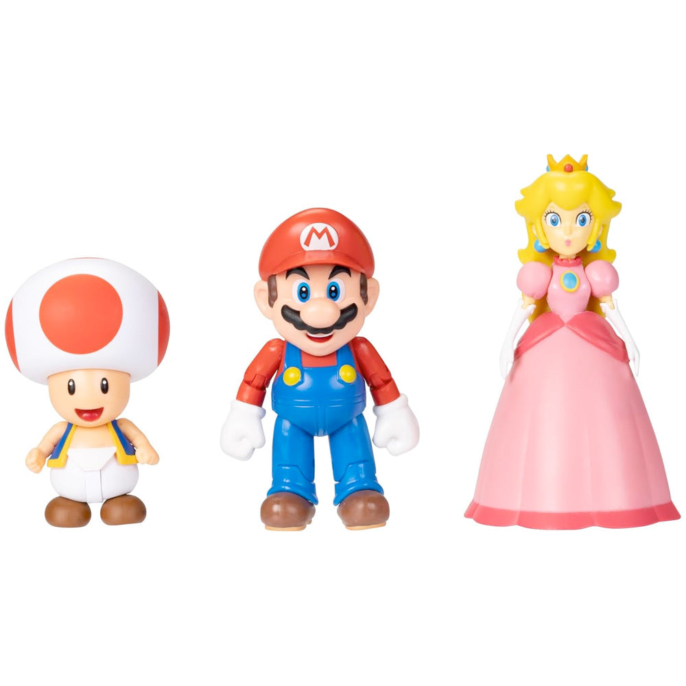 Nintendo Super Mario 3er Pack Mario & Freunde, 10 cm goobee