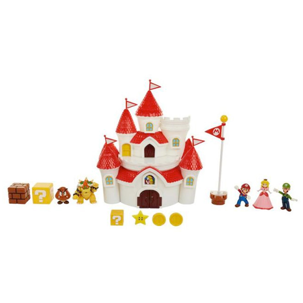 Nintendo Super Mario Deluxe Feature Spielset mit 5 Vinyl Figuren 6,5 cm goobee