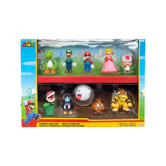 Nintendo Super Mario Figuren 10er Set Freunde und Feinde, 6,5 cm