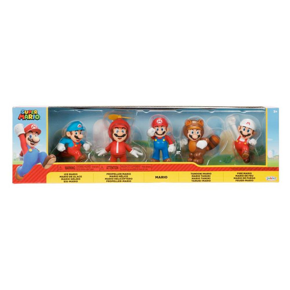 Nintendo Super Mario Figuren 5er Set Only Mario, 6,5 cm goobee