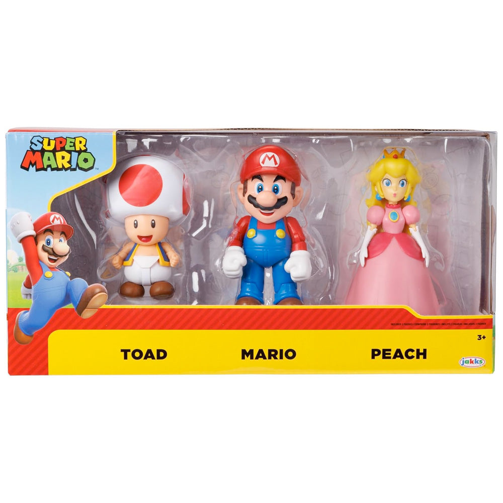 Nintendo Super Mario 3er Pack Mario & Freunde, 10 cm goobee