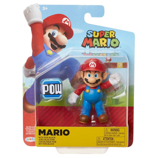 Nintendo Super Mario Figur Wave 18 Super Mario mit POW Block, 10 cm goobee