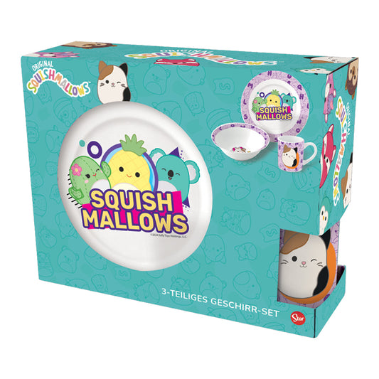 Squish Mallows Frühstücksset (Schale, Tasse, Teller)