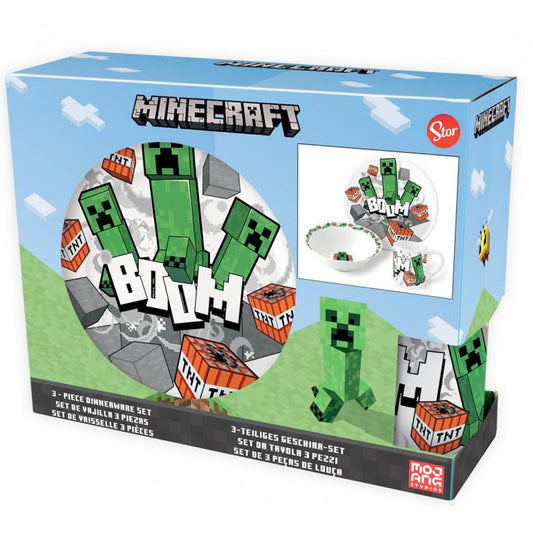 Minecraft Frühstücksset (Schale, Tasse, Teller) goobee