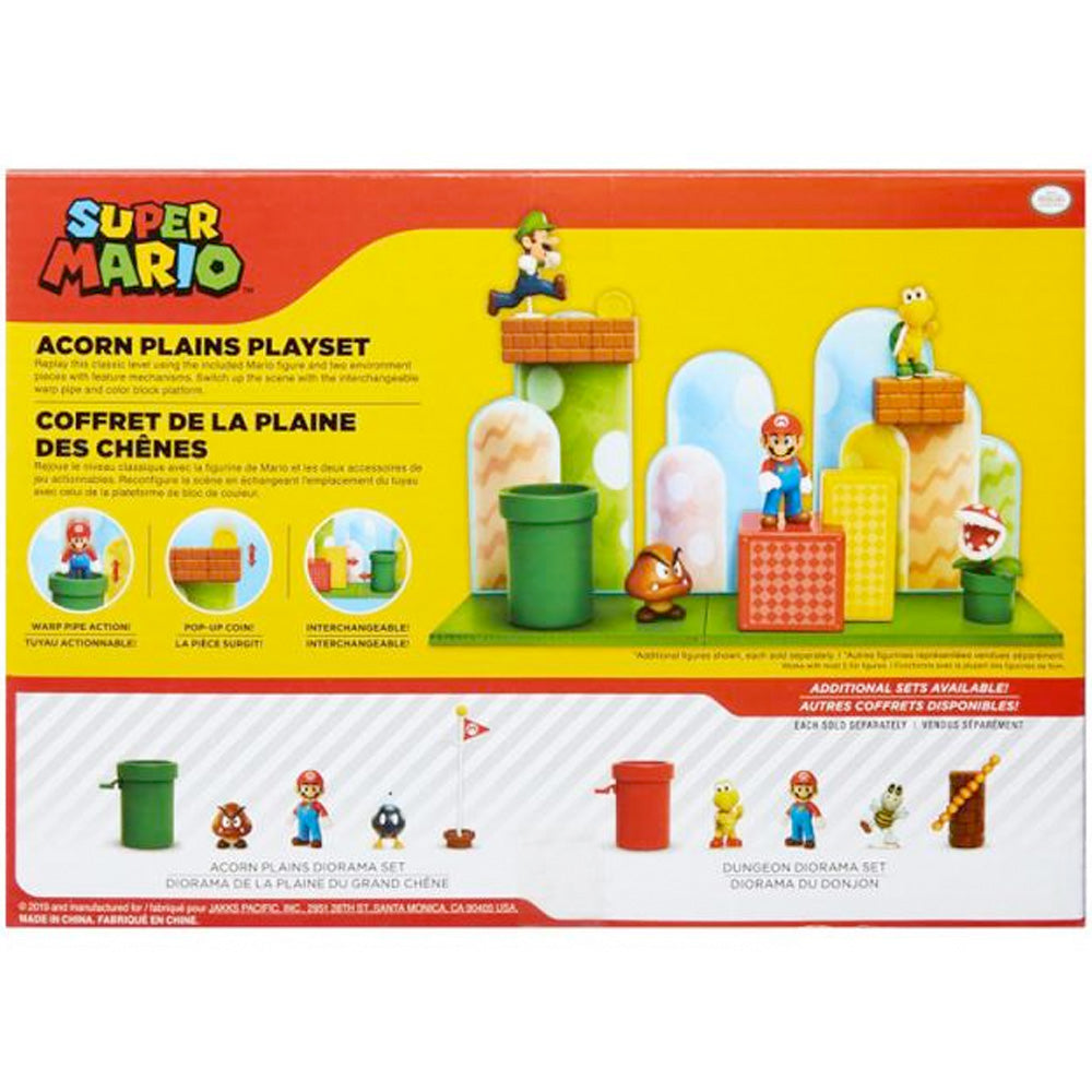 Nintendo Super Mario Acorn Plains Spielset, 6,5 cm goobee