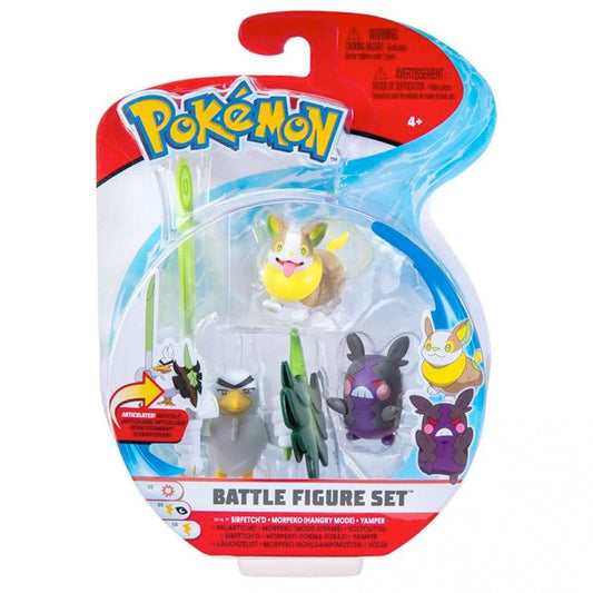 Pokemon Battle Figuren 3er Pack Wave 9 Voldi, Heißhunger Morpeko, Lauchzelot goobee