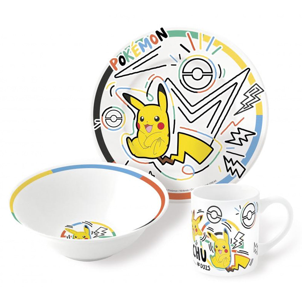 Pokemon Frühstücksset (Schale, Tasse, Teller) goobee