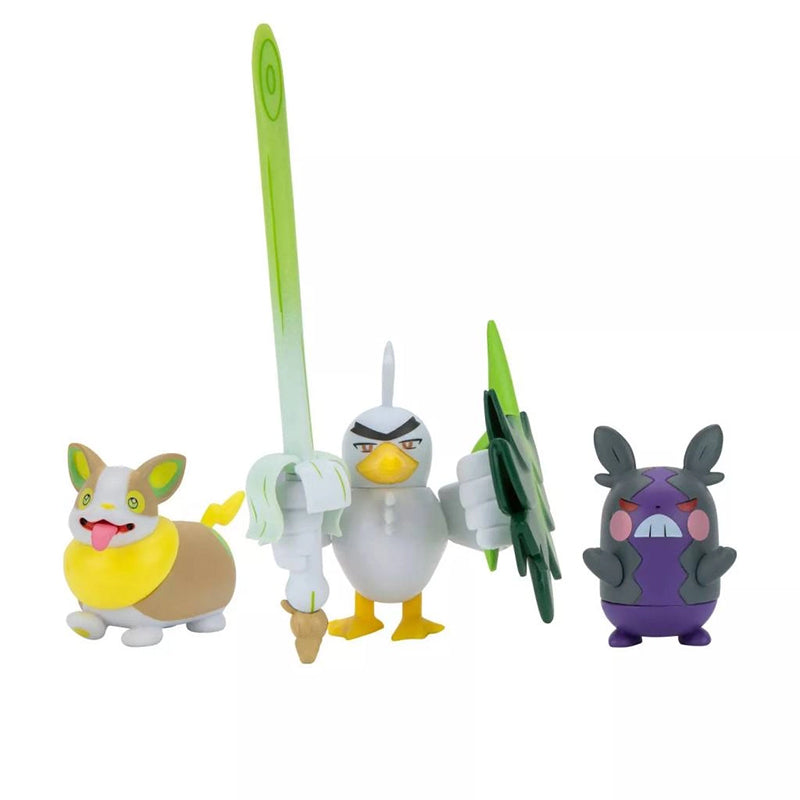 Pokemon Battle Figuren 3er Pack Wave 9 Voldi, Heißhunger Morpeko, Lauchzelot