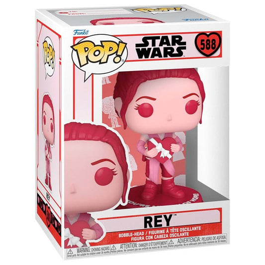 Funko POP! Star Wars Valentines S3 Rey, 10 cm goobee