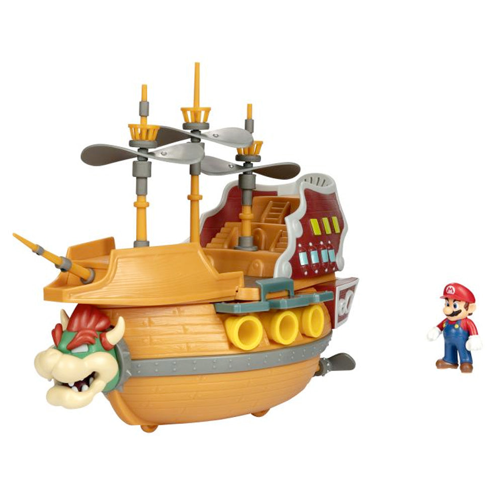 Nintendo Super Mario Deluxe Spielset - Bowser Schiff - inkl. 5 Figuren goobee