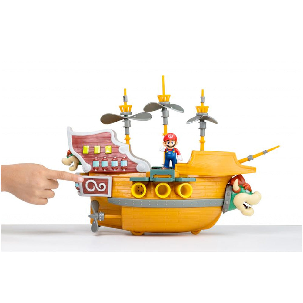 Nintendo Super Mario Deluxe Spielset - Bowser Schiff - inkl. 5 Figuren goobee