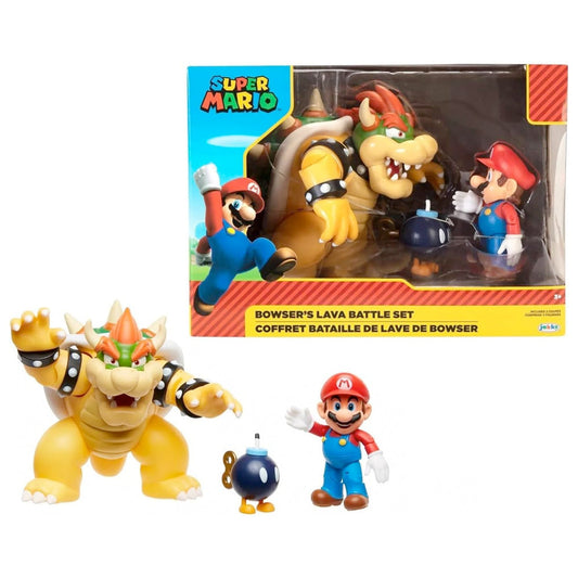 Nintendo Super Mario Wave 1 Mario vs. Bowser Diorama Set, 15 cm goobee