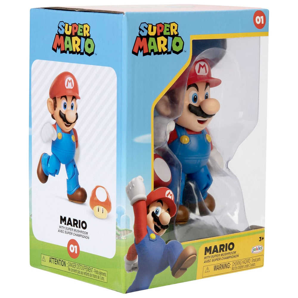 Nintendo Super Mario Figur Mario in Sammlerbox, 10 cm goobee