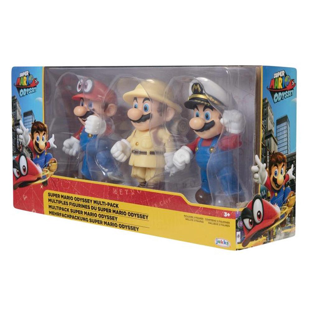 Nintendo Super Mario Figuren 3er Set Mario Odyssey, 10 cm goobee