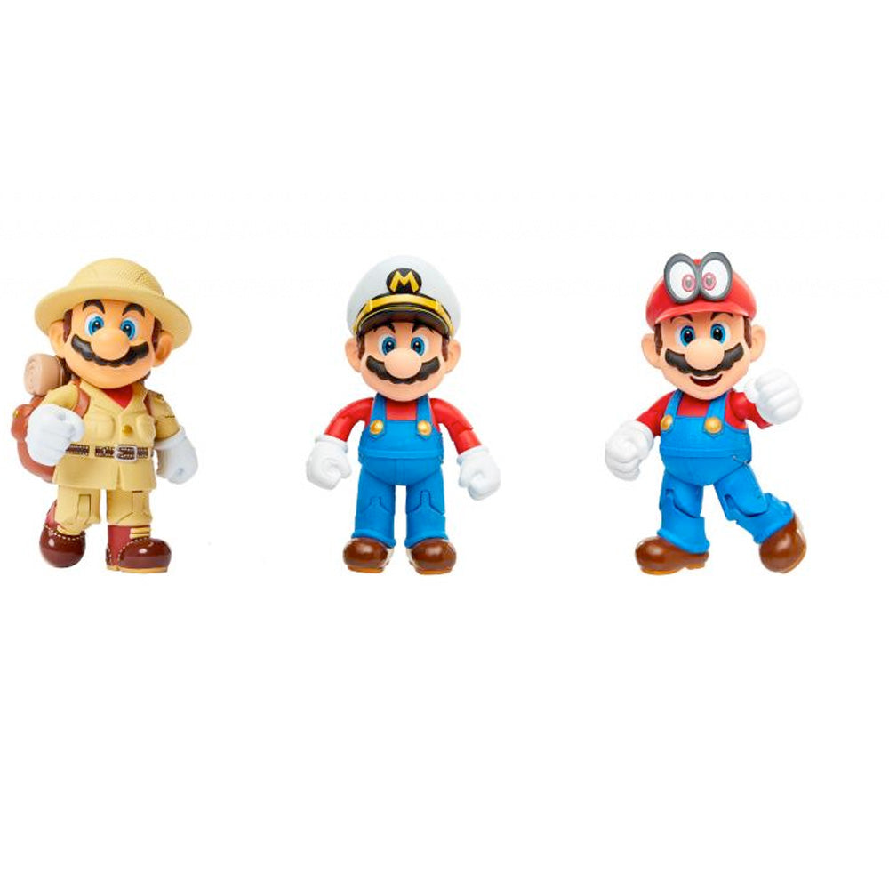 Nintendo Super Mario Figuren 3er Set Mario Odyssey, 10 cm goobee