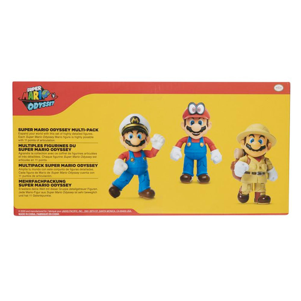 Nintendo Super Mario Figuren 3er Set Mario Odyssey, 10 cm goobee