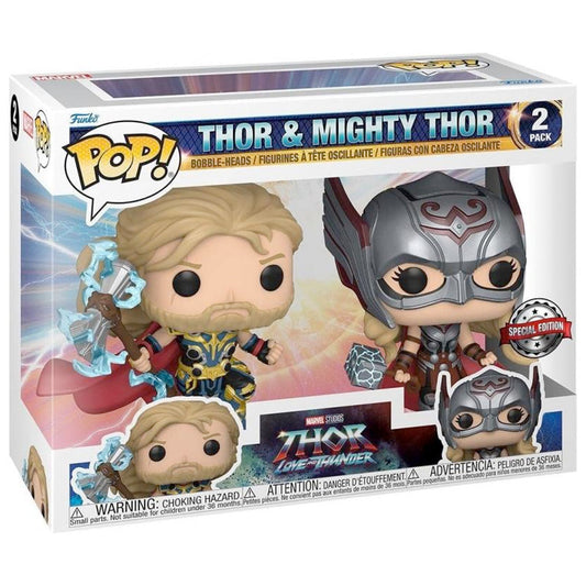 Funko POP! Marvel Thor Love and Thunder 2er Pack Thor & Mighty, 10 cm goobee
