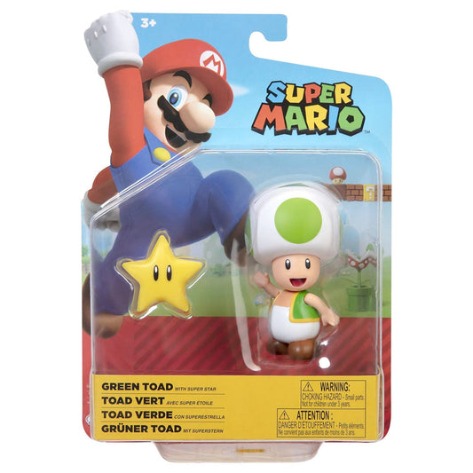 Nintendo Super Mario Figur Wave 23 Green Toad with Star, 10 cm goobee