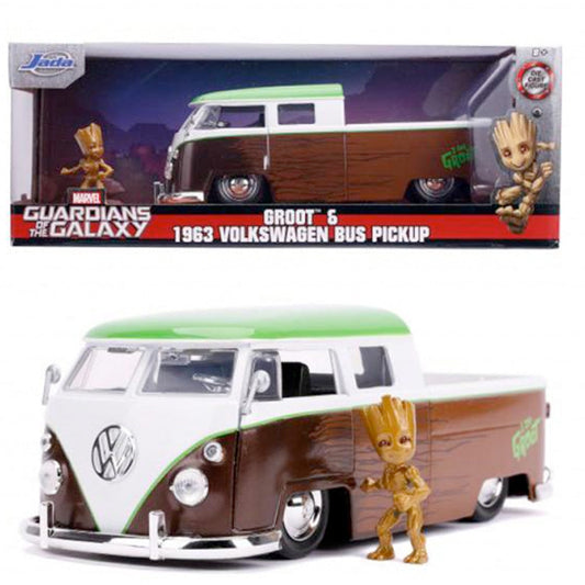 Marvel Groot 1963 Bus Truck 1:24, ca. 18 cm inkl. Die-Cast Figur Groot goobee