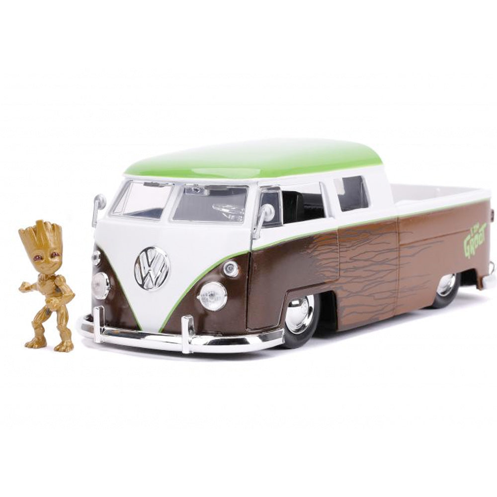 Marvel Groot 1963 Bus Truck 1:24, ca. 18 cm inkl. Die-Cast Figur Groot goobee