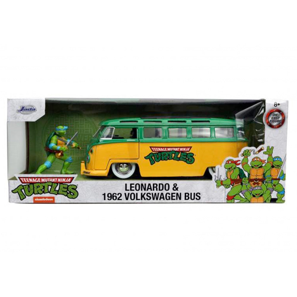 Turtles Leonardo 1962 VW Bus 1:24, ca. 18 cm inkl. Die-Cast Figur Leonardo goobee