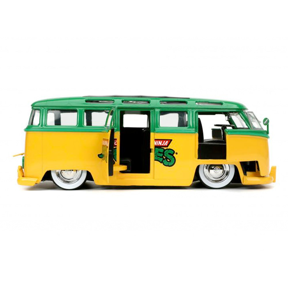 Turtles Leonardo 1962 VW Bus 1:24, ca. 18 cm inkl. Die-Cast Figur Leonardo goobee