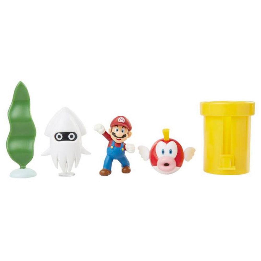 Nintendo Super Mario 5er Figuren Set Unterwasser-Diorama, 6,5 cm goobee