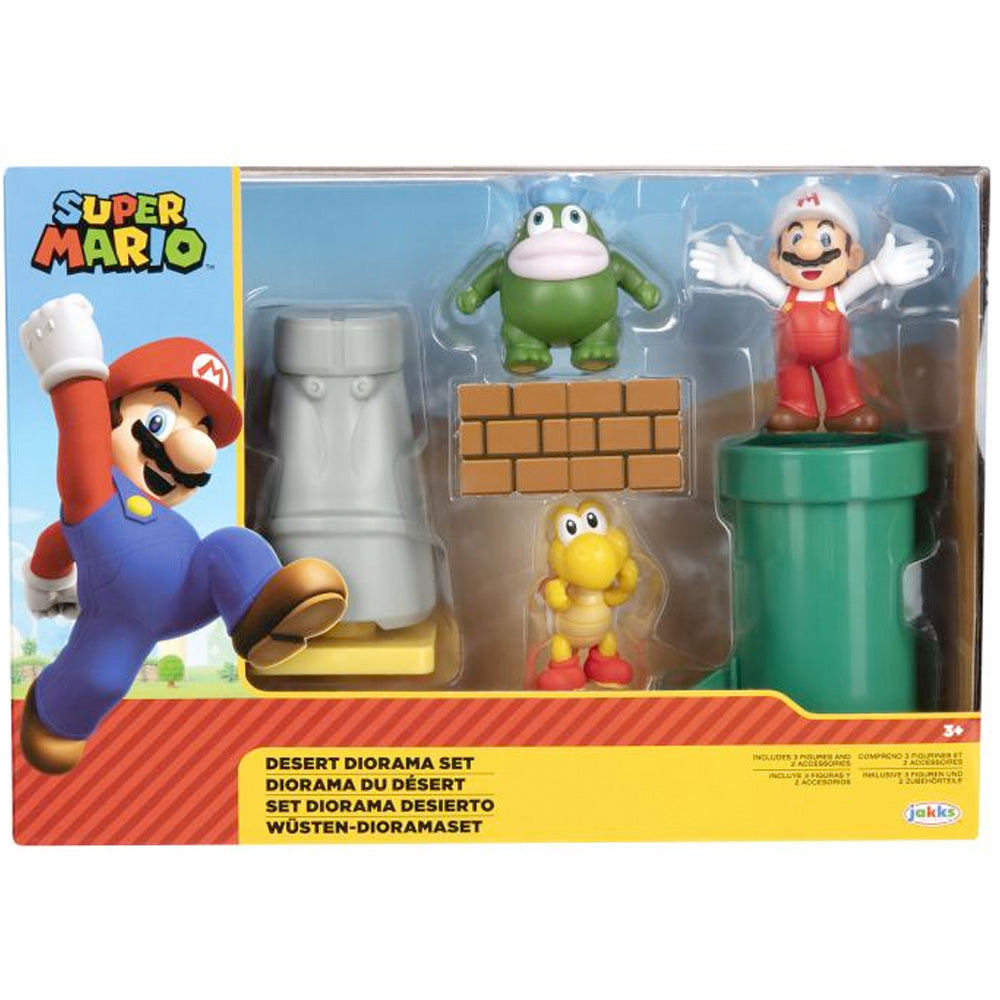Nintendo Super Mario Wüsten-Diorama-Set, 6,5 cm goobee
