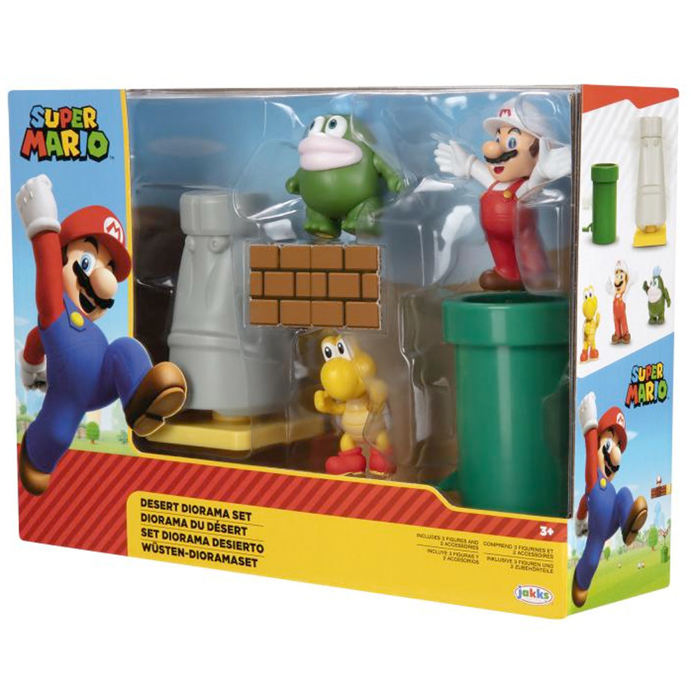Nintendo Super Mario Wüsten-Diorama-Set, 6,5 cm goobee