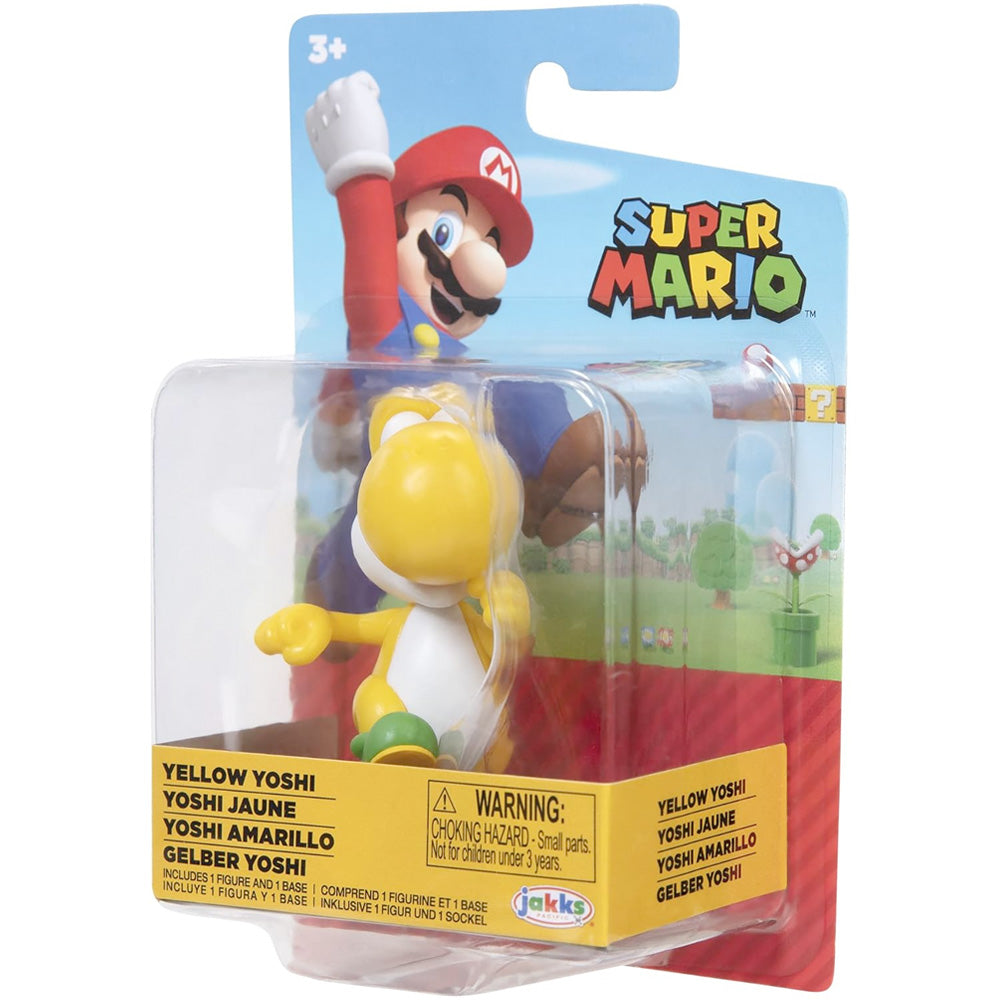 Nintendo Super Mario Figur Running Yellow Yoshi, 6,5 cm