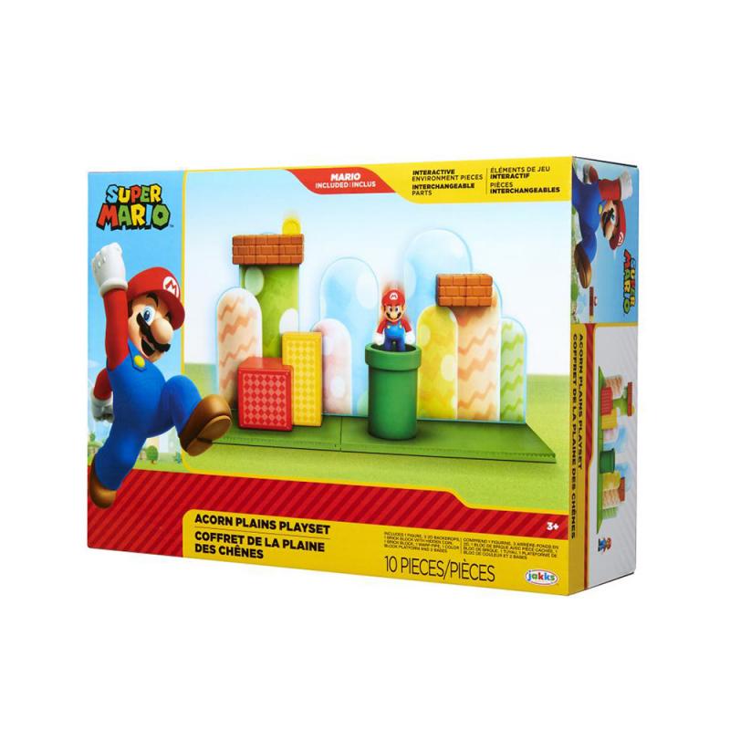 Nintendo Super Mario Acorn Plains Spielset, 6,5 cm