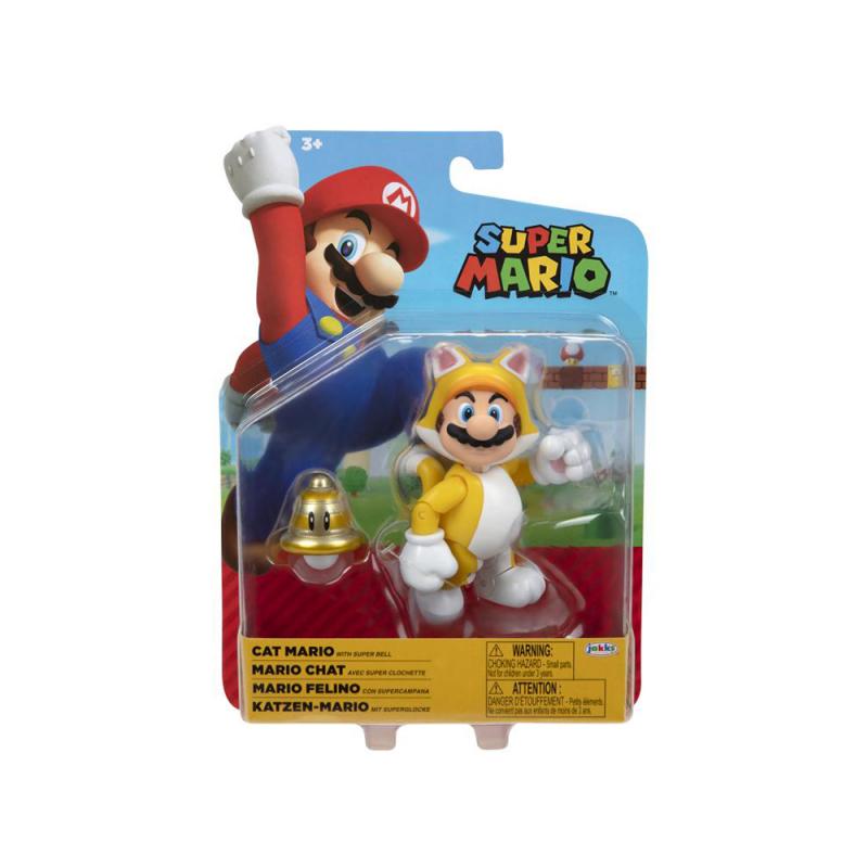 Nintendo Super Mario Figur Cat Mario with Superball, 10 cm