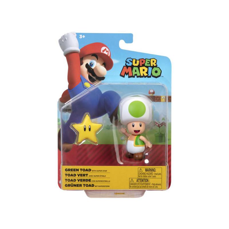 Nintendo Super Mario Figur Wave 23 Green Toad with Star, 10 cm