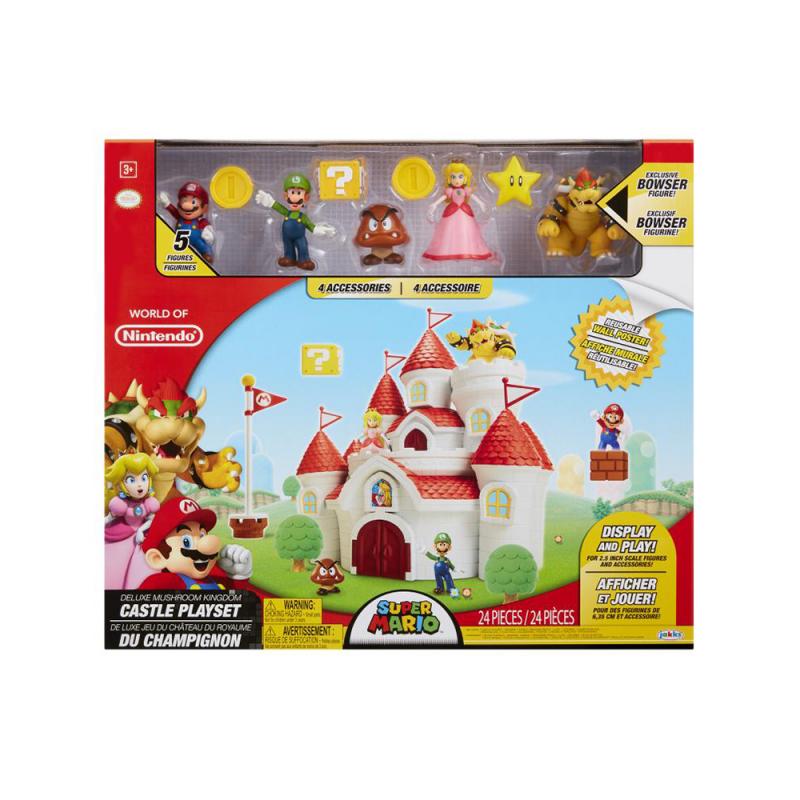 Nintendo Super Mario Deluxe Feature Spielset mit 5 Vinyl Figuren 6,5 cm