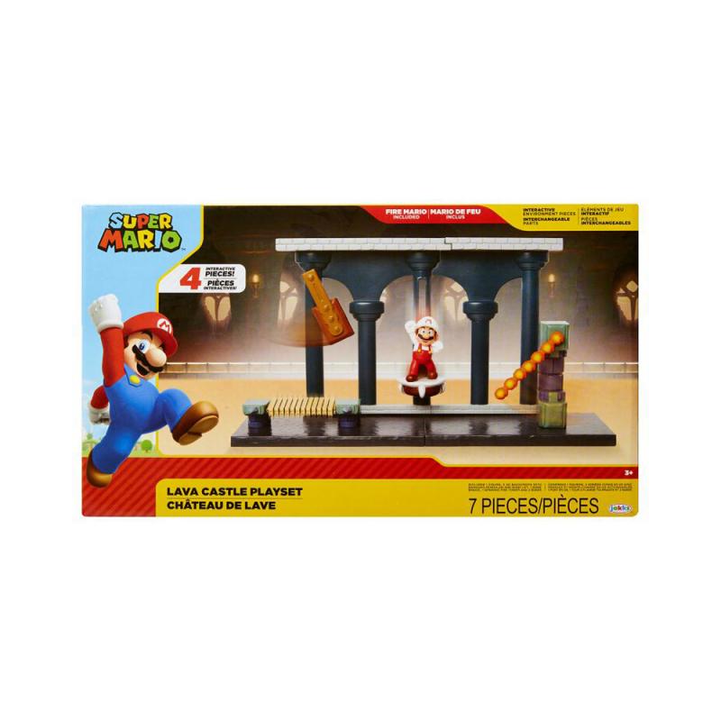 Nintendo Super Mario Lava Castle Spielset, 6,5 cm