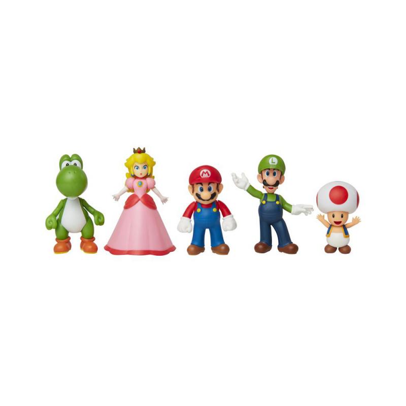 Nintendo Super Mario Figuren 5er Set Mario & Friends, 6,5 cm