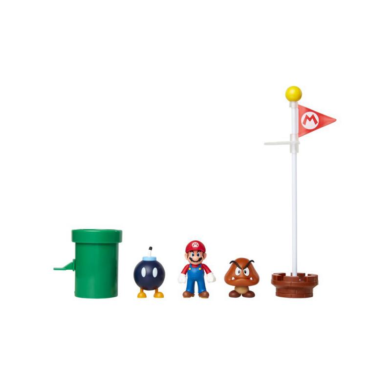 Nintendo Super Mario Acorn Plains Diorama Set, 6,5 cm