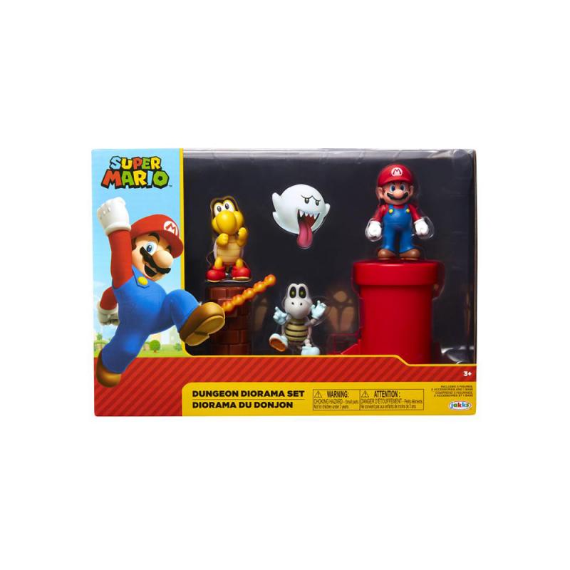 Nintendo Super Mario 5er Figuren Set Dungeon Diorama, 6,5 cm