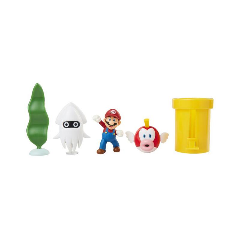 Nintendo Super Mario 5er Figuren Set Underwater Diorama, 6,5 cm